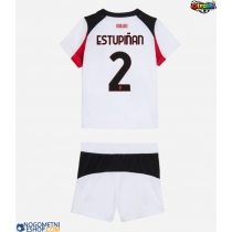 Otroški Nogometni dresi AC Milan Pervis Estupinan #2 Gostujoči 2025-26 Kratek Rokav (+ Kratke hlače)